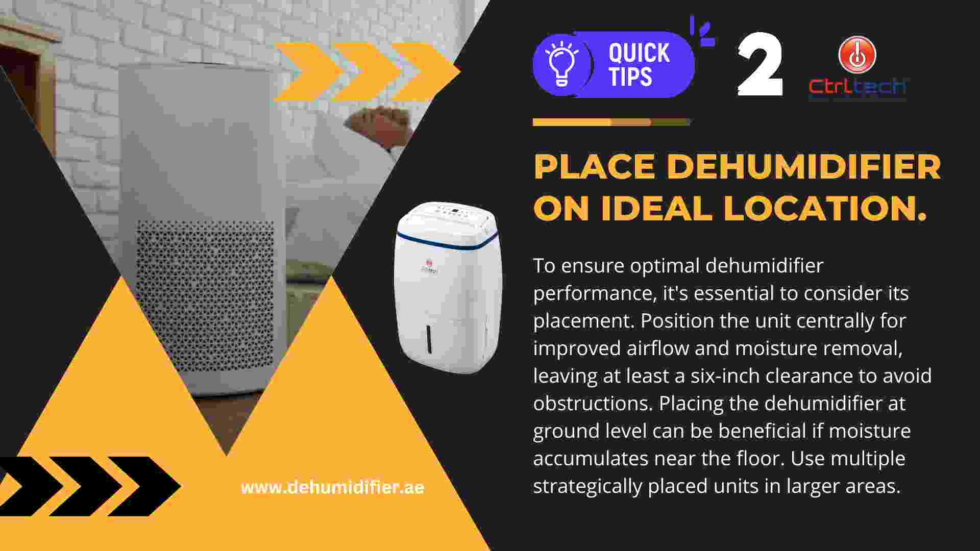 Tip 2 - Finding the Ideal Location for dehumidifier